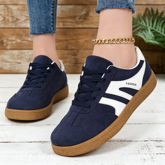 Herren nan retro Veloursleder Sneaker mit gepolstertem Fersenkragen und profilierter Gummilaufsohle EB