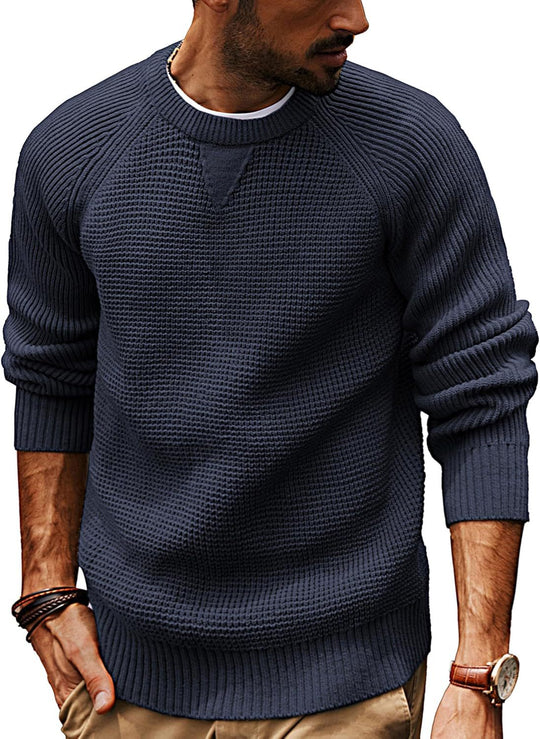 Herren strukturiertes Pullover mit lässigem Schnitt EB