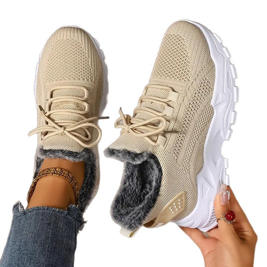Damen Kuschelige Sneaker mit Fleece-Futter EB