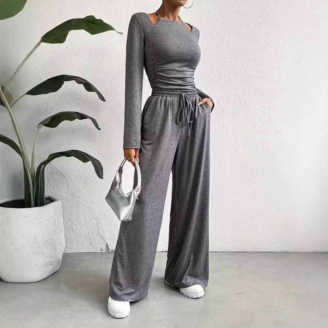 Damen Lässiges und modisches Lounge-Set mit weitem Schnitt und eleganten Ärmeln EB