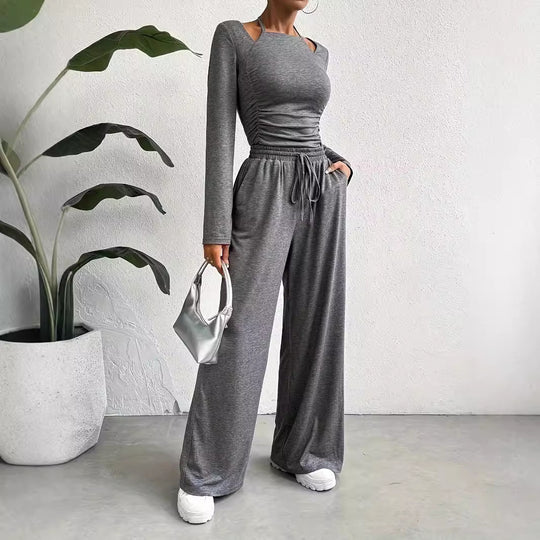 Damen Lässiges und modisches Lounge-Set mit weitem Schnitt und eleganten Ärmeln EB
