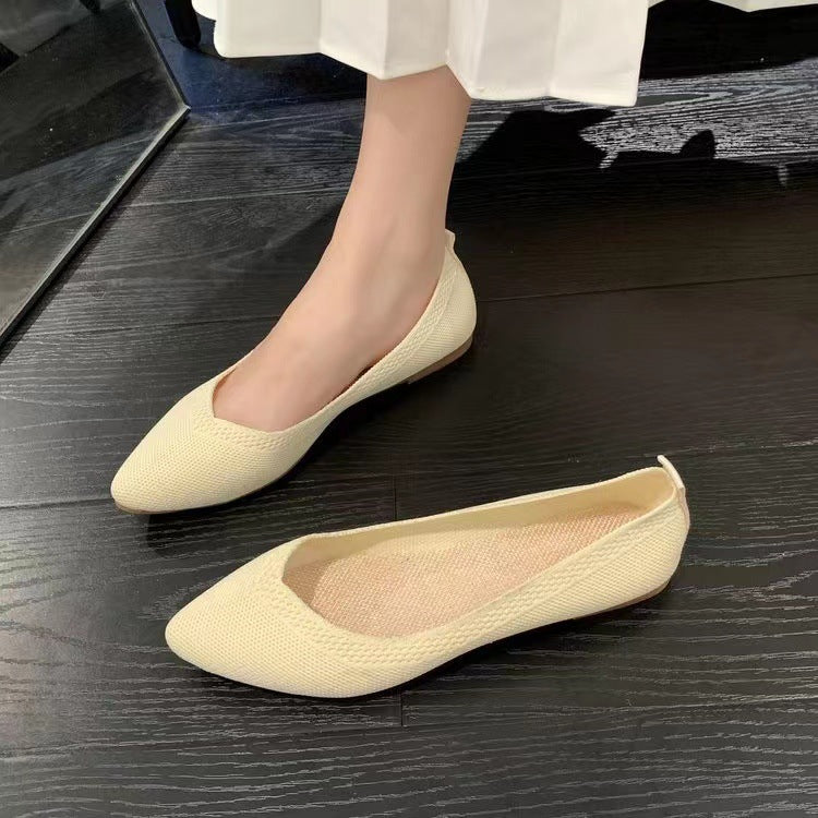 Damen elegante und atmungsaktive Ballerinas mit flexiblem Fußbett EB