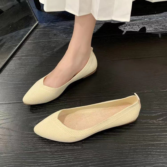 Damen elegante und atmungsaktive Ballerinas mit flexiblem Fußbett EB