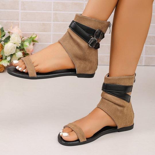 Damen Elegante Ankle-Sandalen mit verstellbaren Riemen EB