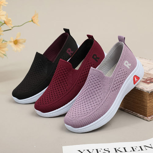 Damen Atmungsaktive Slip-On Freizeitschuhe mit rutschfester Sohle EB