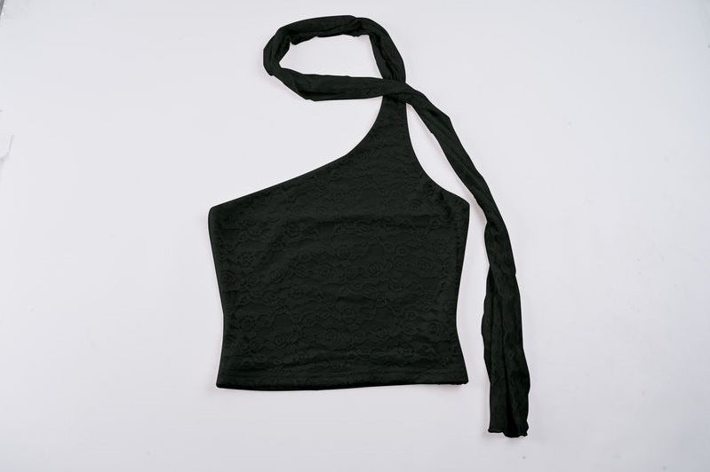 Damen asymmetrisches Top mit schickem Halsteil EB