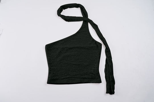 Damen asymmetrisches Top mit schickem Halsteil EB