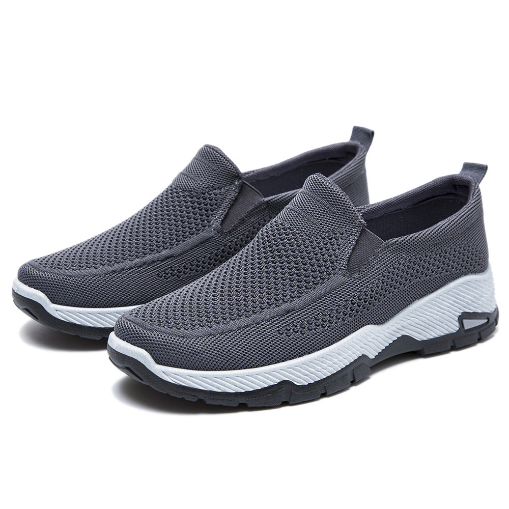 Damen Bequeme Slip-On Freizeitschuhe mit atmungsaktiver Mesh-Oberfläche EB