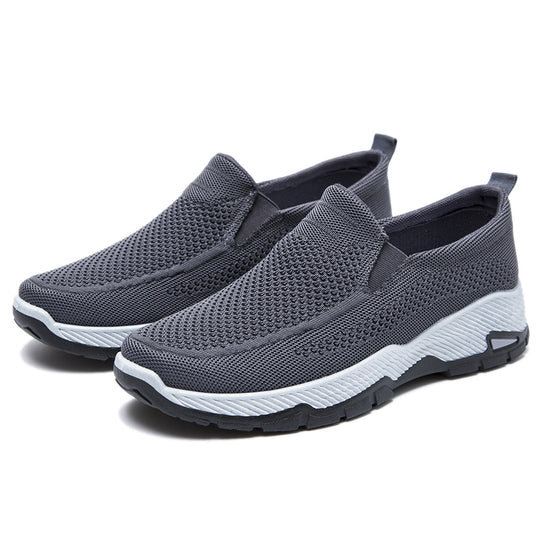 Damen Bequeme Slip-On Freizeitschuhe mit atmungsaktiver Mesh-Oberfläche EB