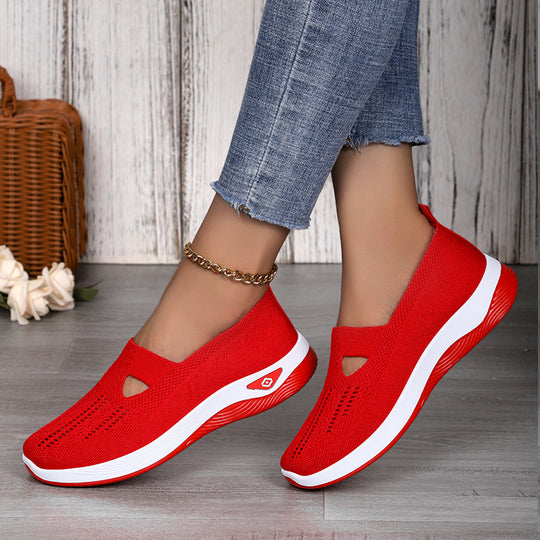 Damen Atmungsaktive Slip-On Freizeitschuhe mit offenem Schnitt EB