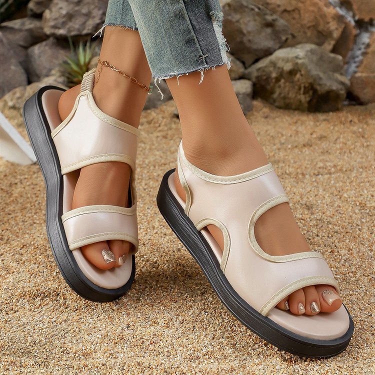 Damen Komfortable Sandalen mit elastischen Riemen EB