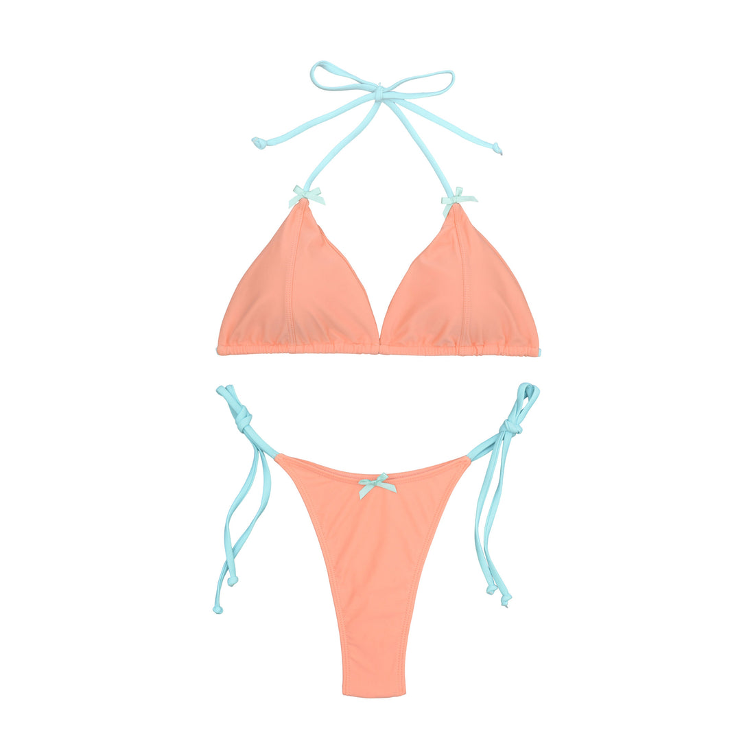 Damen Triangel-Bikini mit individuell anpassbaren Trägersystem und elegantem Design EB
