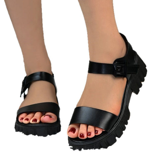 Damen Komfortable Sandalen mit robustem Riemendesign und dämpfender Sohle EB