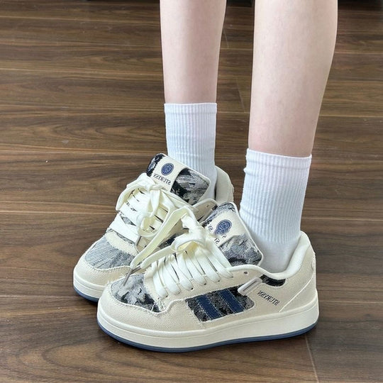 Damen Freizeit Sneakers mit verspieltem Tiermotiv und atmungsaktivem Obermaterial EB