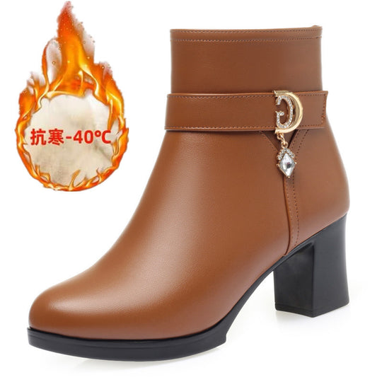 Damen Elegante Stiefeletten mit modischem Schnallen-Detail EB