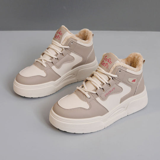 Damen Sportliche High-Top Sneakers mit weichem Fleece-Futter EB