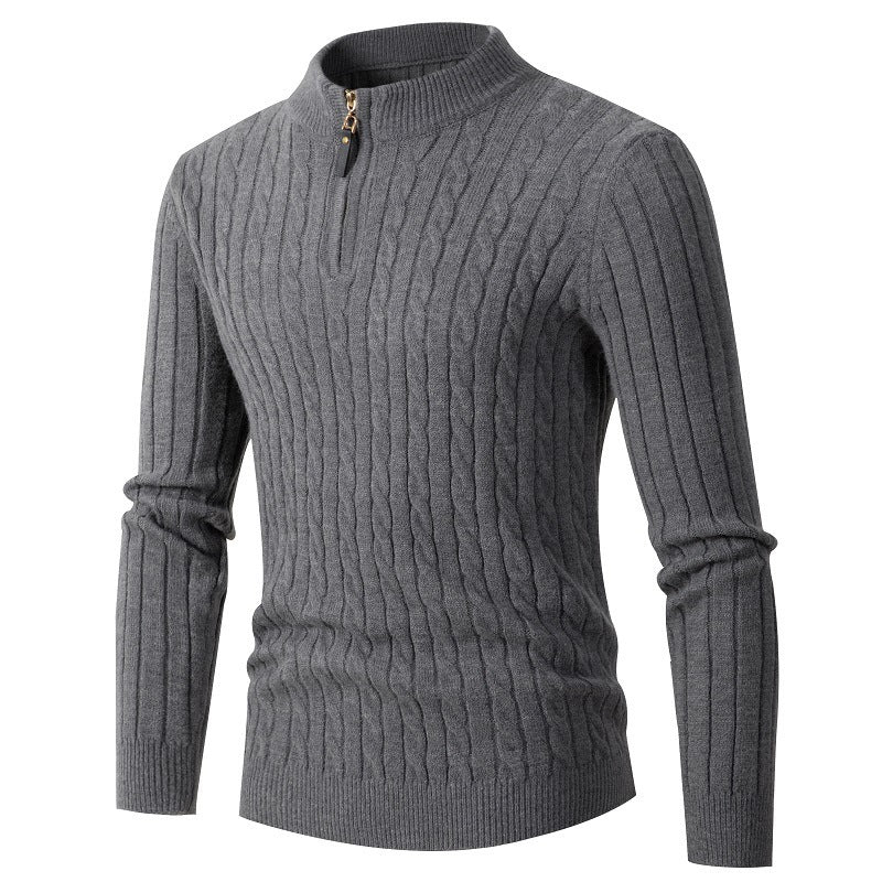Herren modischer Rollkragenpullover mit Zipper EB