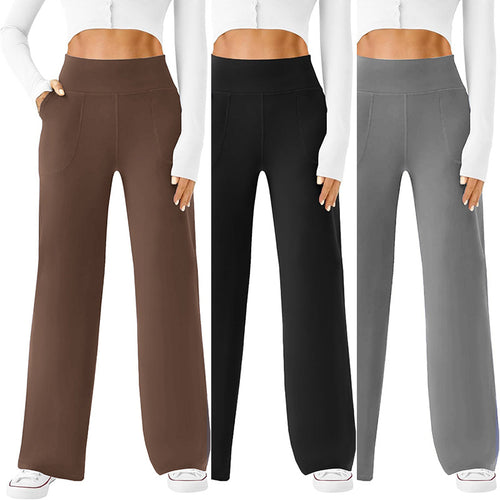 Damen bequeme Freizeithose mit seitlichen Taschen und elastischem Bund EB
