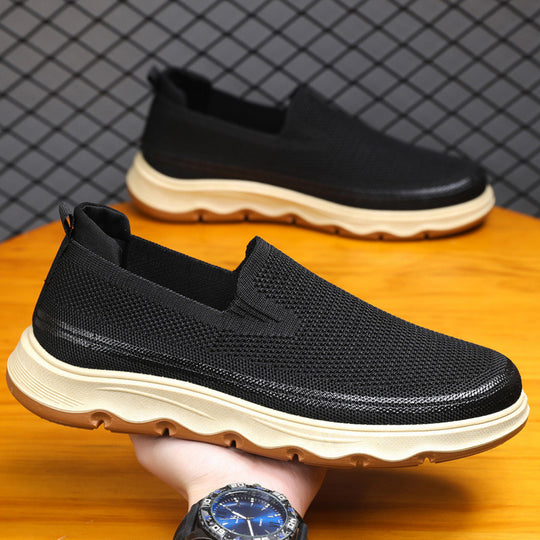 Damen Slip-On Sneakers mit atmungsaktiver Mesh-Oberfläche und rutschfester Laufsohle EB