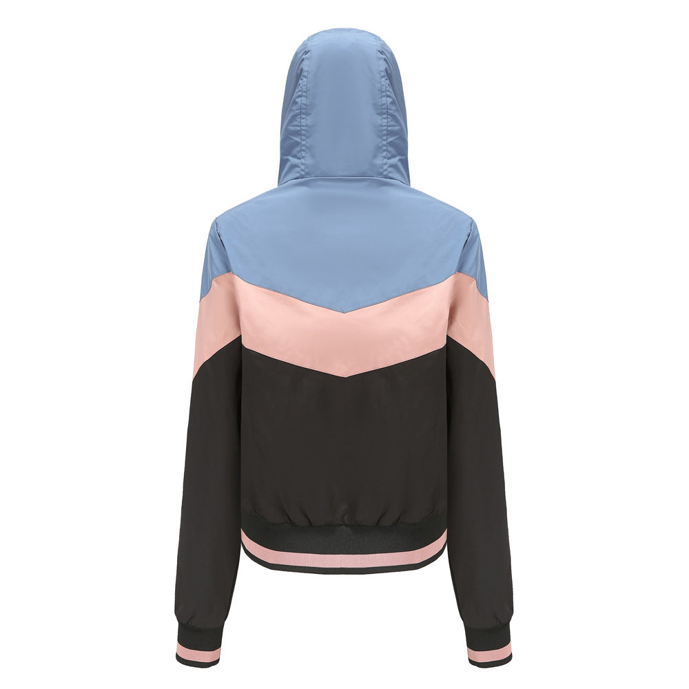 Damen vielseitige Sportjacke mit stylishem Farbblockdesign EB