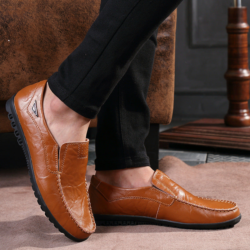 Herren Elegante und komfortable Mokassins aus weichem Leder EB