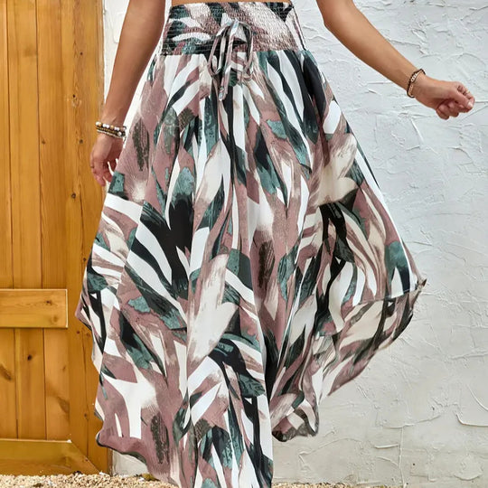 Damen Eleganter Maxirock mit modernem Chevron-Muster EB