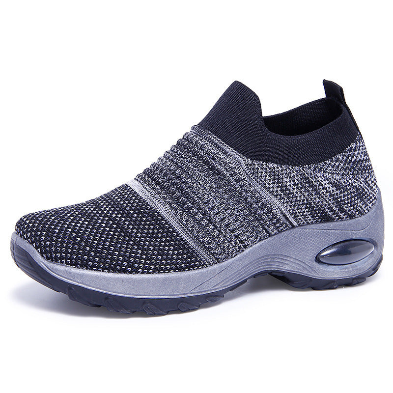 Damen Luftgepolsterte Sneakers mit elastischem Strickoberteil EB