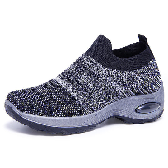 Damen Luftgepolsterte Sneakers mit elastischem Strickoberteil EB