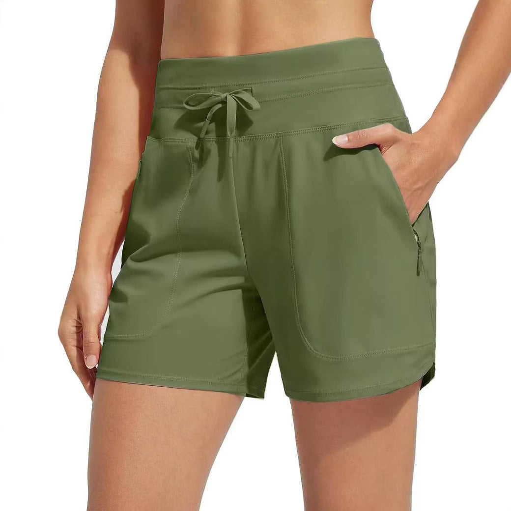 Damen Performance aktive Shorts mit integriertem Boxershorts-Futter EB