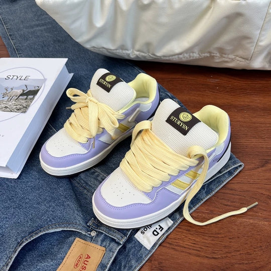 Damen sportliche Sneakers mit luftiger Mesh-Oberfläche und dämpfender Sohle EB
