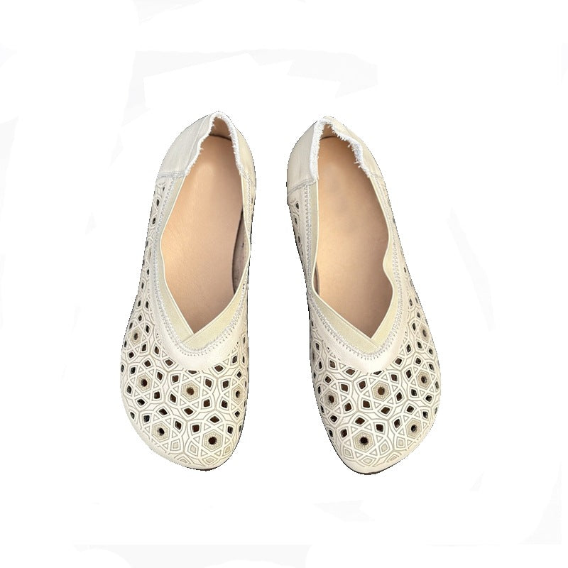 Damen Fashion-Ballerinas mit luftiger Lochmusterung EB
