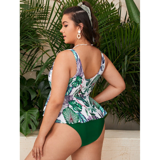 Damen tankini mit floralem Design und schmeichelndem Schnitt EB