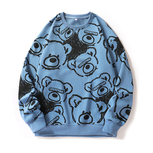 Herren lässiger Sweatshirt mit kreativem Tiermotiv EB