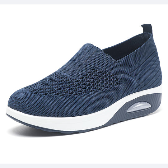Damen leichtgewichtige Slip-On Sneakers mit atmungsaktiver Mesh-Oberfläche EB