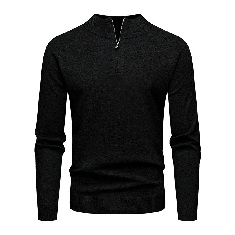 Herren modischer Pullover mit kurzem Reißverschluss EB