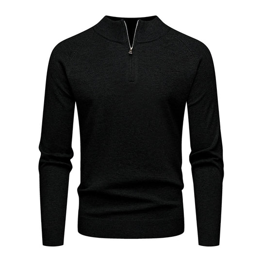 Herren modischer Pullover mit kurzem Reißverschluss EB