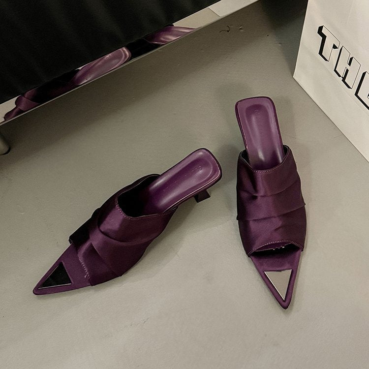 Damen Modische und elegante Slingback-Mules mit raffiniertem Design EB