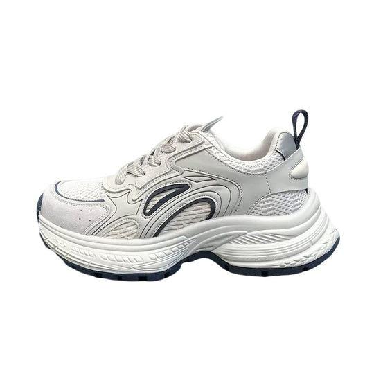 Damen Platform-Sneaker mit atmungsaktivem Mesh und skulptierter Komfortsohle EB