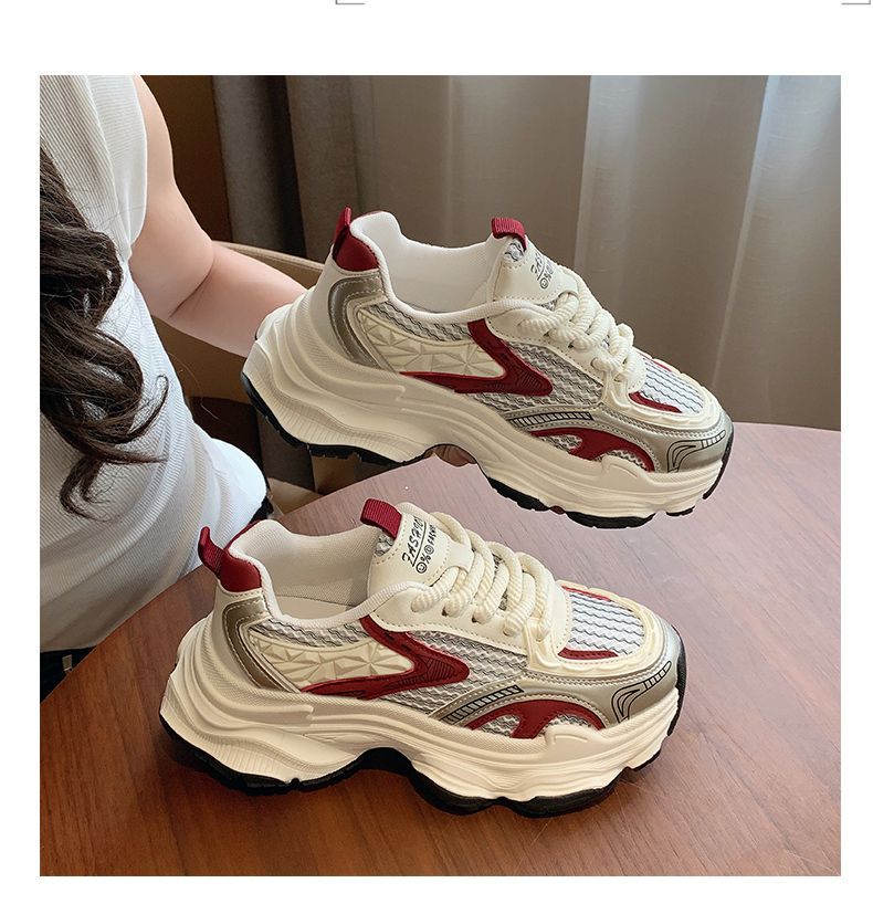 Damen Sportliche Chunky Sneakers mit atmungsaktiver Netzstruktur und dämpfender Sohle EB