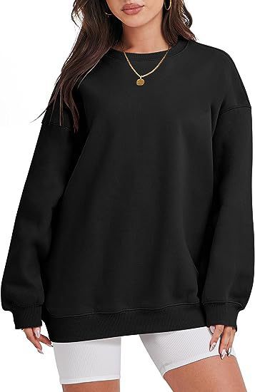 Damen nan extraweites Oversize-Sweatshirt mit überschnittener Schulter und angerautem Innenfutter EB