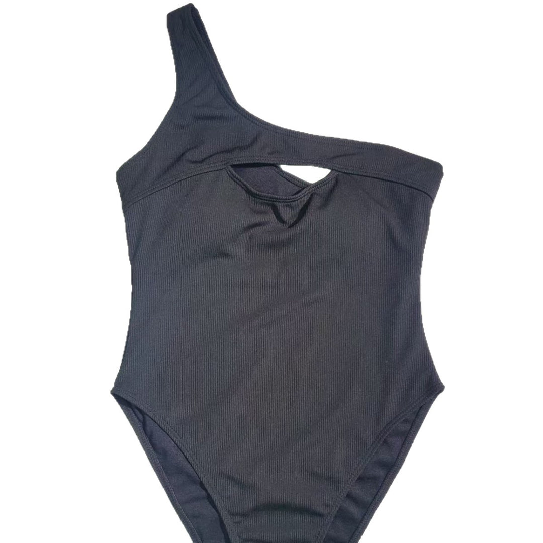 Damen Einteiliger Badeanzug mit asymmetrischem Cut-Out und sportlichem Design EB