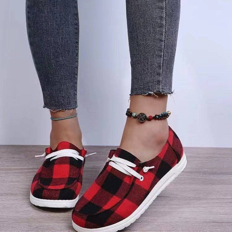Damen Freizeit-Slip-On Schuhe mit elastischen Schnürdetails und rutschfester Sohle EB