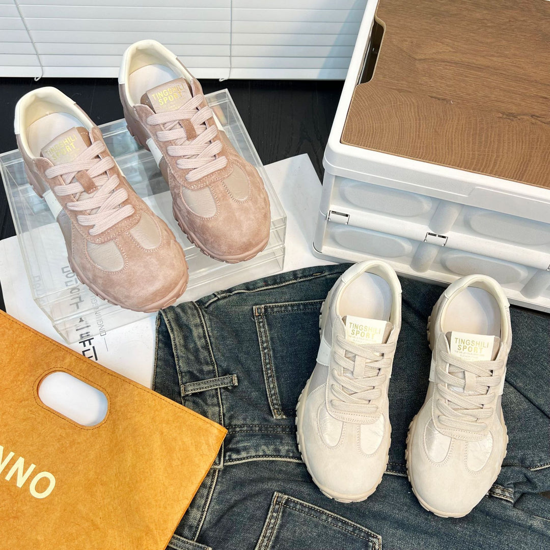 Damen modische Sneakers mit atmungsaktiver Oberflächenstruktur und rutschfester Sohle EB