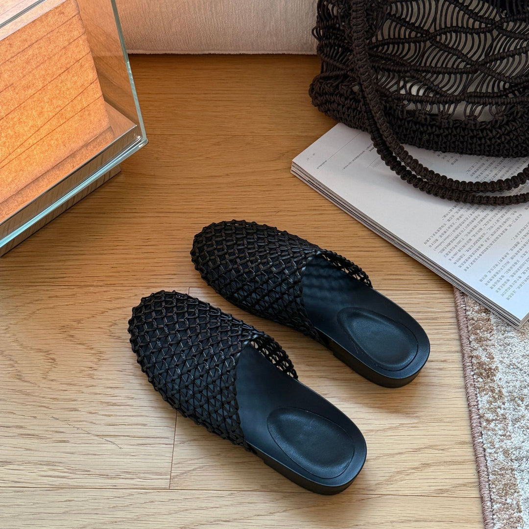 Damen Bequeme Clogs mit hochwertigem geflochtenem Design EB