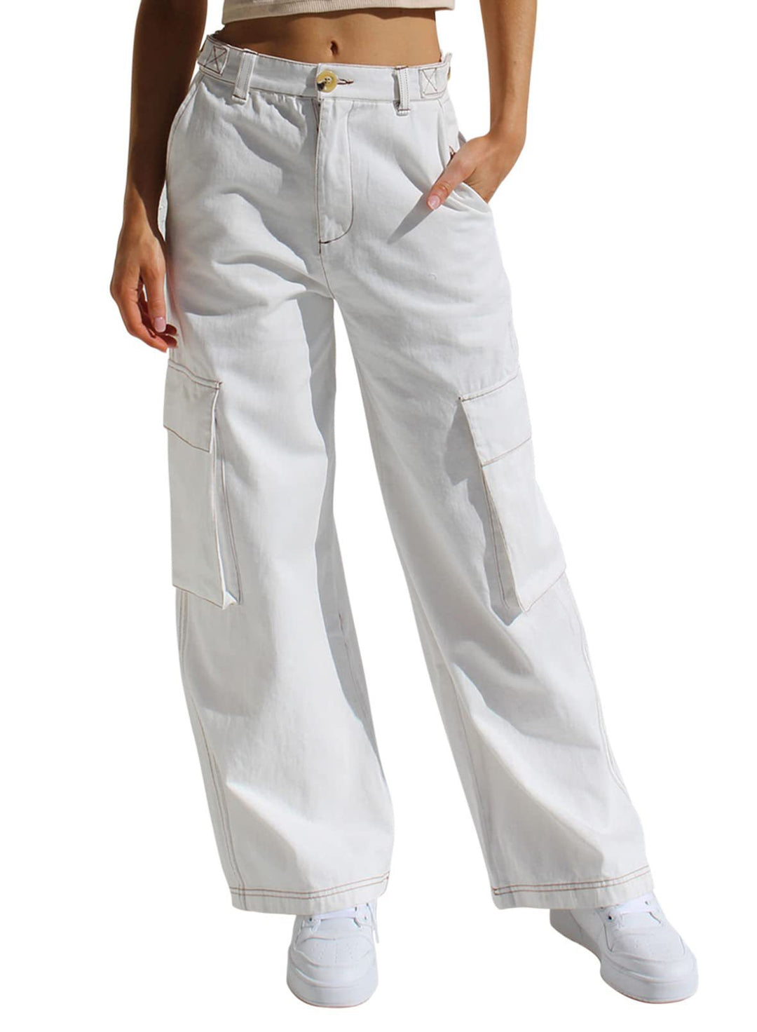 Damen Cargo-Hose mit praktischen Seitentaschen und lässigem Schnitt EB