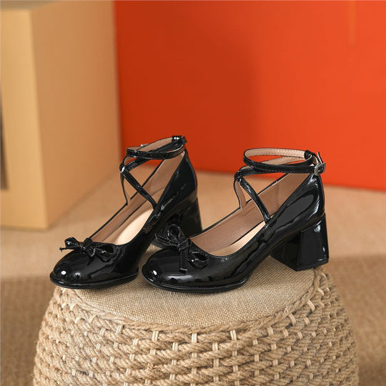 Damen elegante Slingback-Pumps mit dekorativer Schleifenapplikation EB