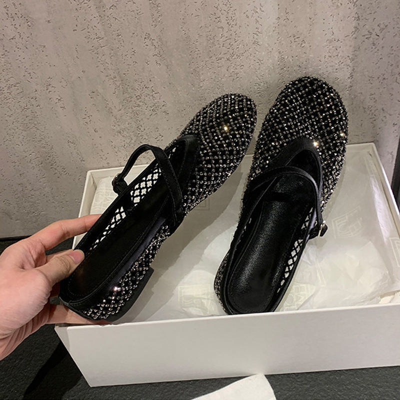 Damen Glitzernde Mary Jane Schuhe mit komfortablem Riemchen EB