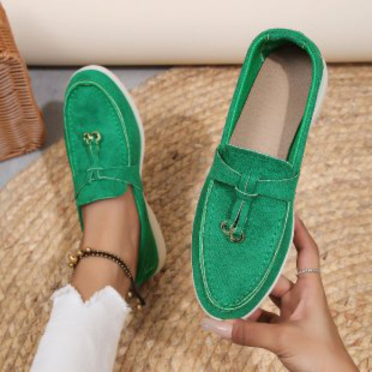 Damen nan bequeme Slip-On Loafer mit dekorativem Quastenbesatz und ergonomischer Gummisohle EB