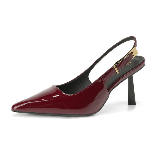Damen Slingback-Pumps mit eleganter Schlangenlederstruktur EB