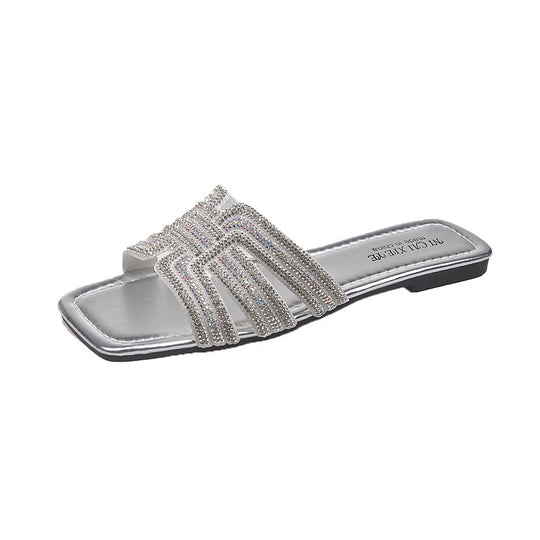 Damen Glamouröse Zehentrenner-Sandalen EB